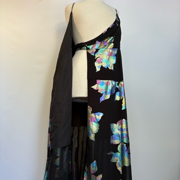 MWT Anthropologie Hutch Iridescent Floral Wrap Maxi Dress S Petite - Picture 16 of 17